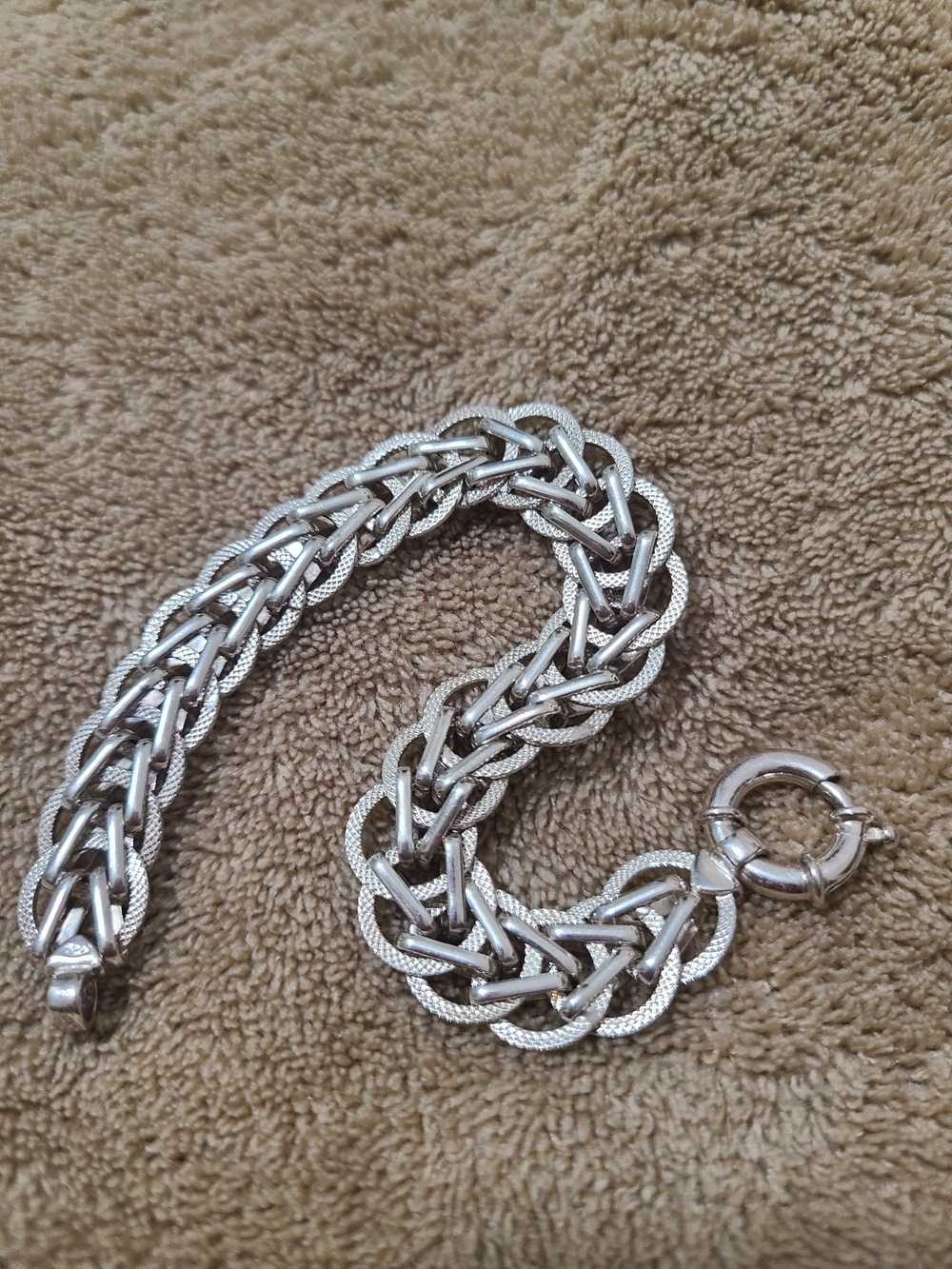 Women's 925 Silver Braided Chain Bracelet